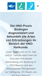Mobile Screenshot of hno-buedingen.de